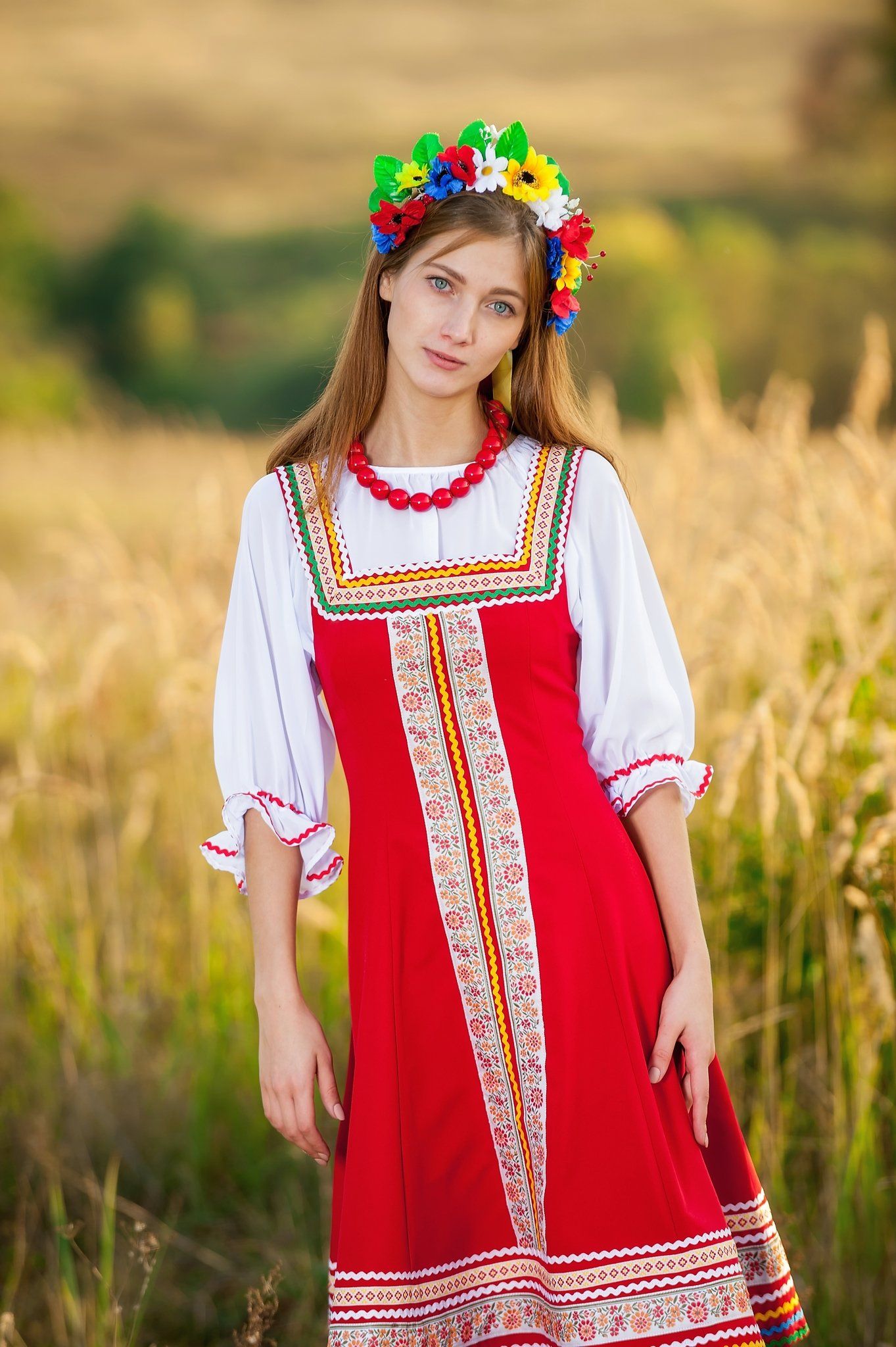 Women in Slavic costumes in Helsinki