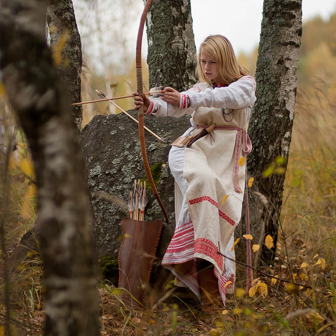 Sexy photo Girls in Slavic costumes in Helsinki